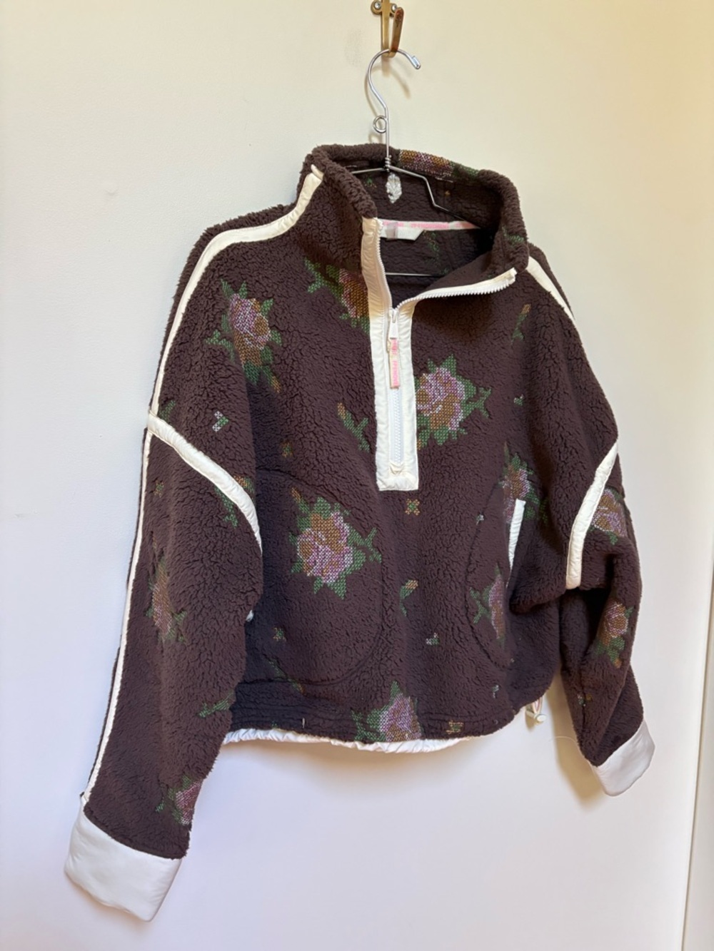 NWOT Free People FP Movement Mountain High Embroidered HalfZip Fleece Size Small - Picture 11 of 13